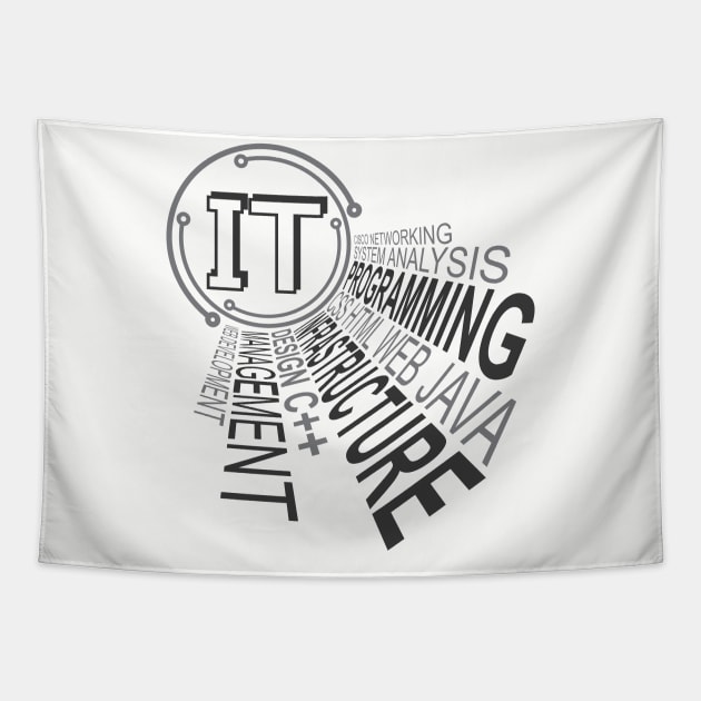 Information Technology in white Tapestry by vpan