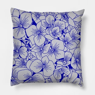 Cobalt Hydrangea Pillow