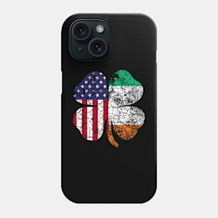 Irish American Flag Ireland Flag St Patricks Clover Phone Case