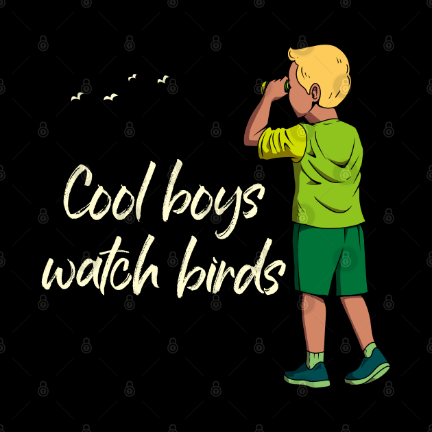 Cool boys watch birds - bird watching by Modern Medieval Design