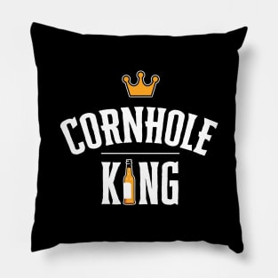 Cornhole King Shirt Funny Bean Bag Sack Toss Tournament Winner Pillow