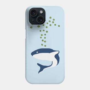 Whale spraying flowers Phone Case