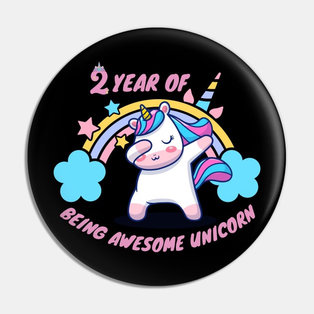 2 Year of a being awesome unicorn Pin by Artist usha