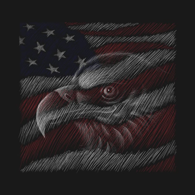 Eagle raven crow eagles US USA falcon magic t shirt t-shirt by Aprint Store