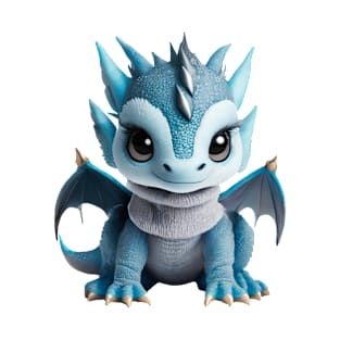 Adorable Baby Ice Dragon Chibi with a Warm Winter Sweater T-Shirt