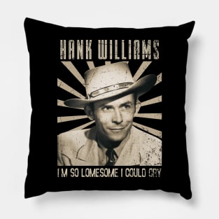 Hank Williams Original Aesthetic Tribute 〶 Pillow