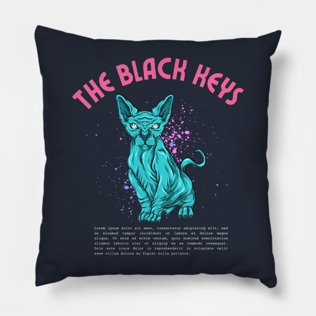 the black keys Pillow by Oks Storee