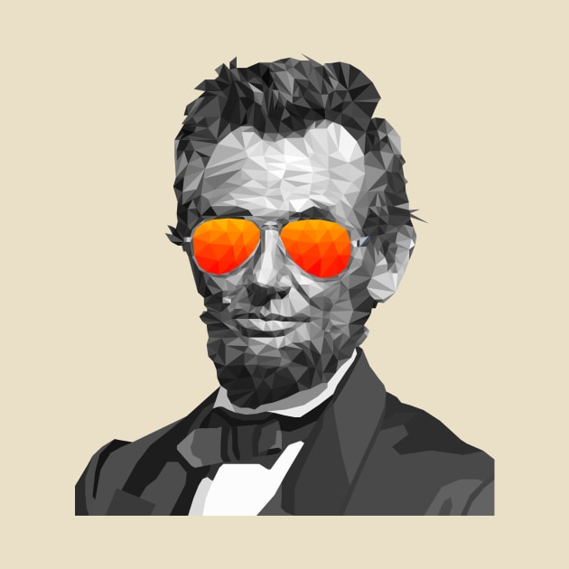 Low Poly Abe Lincoln with Sunglasses by SchaubDesign