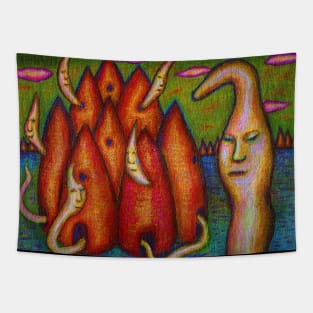 Worm City Tapestry