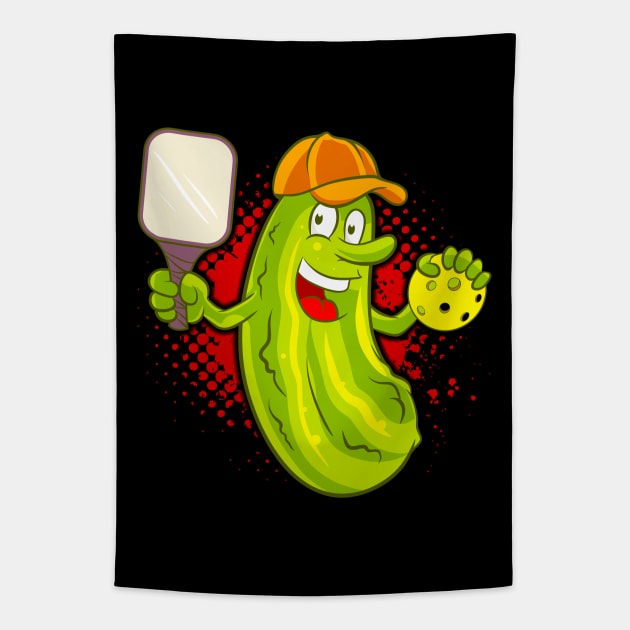 Pickleball Pickle Player Tapestry by E