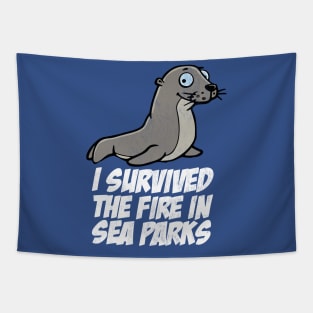 I Survived The Fire In Sea Parks - IT Crowd Tapestry