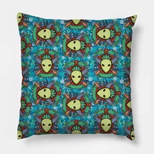 Radish and Knife Coat of Arms Pillow