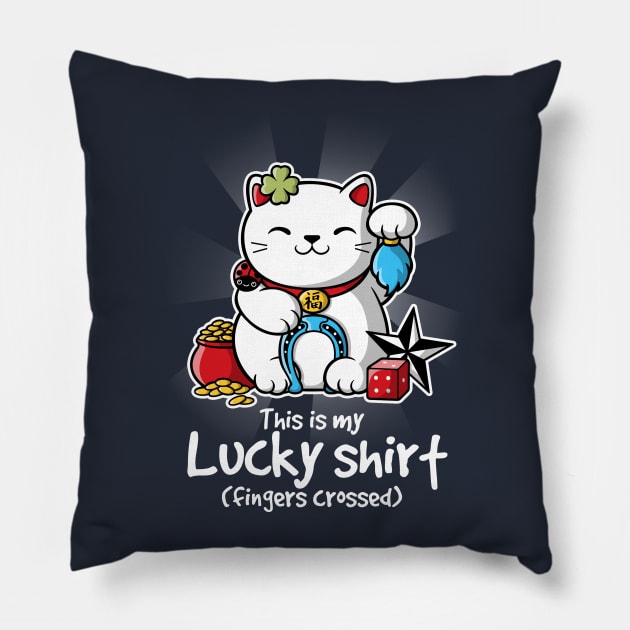 Lucky shirt Pillow by NemiMakeit