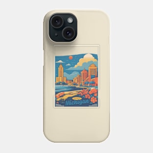 Michigan Vintage Design Phone Case