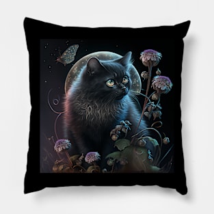 Cats, witches, spells & herbs Pillow