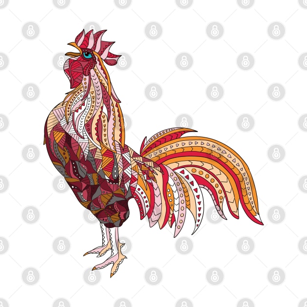 Ethnic Crowing Rooster by Tebscooler