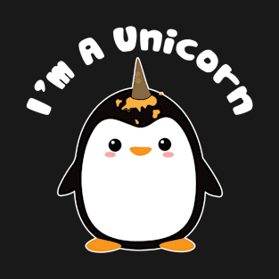 I'm a unicorn, ice cream cone penguin T-Shirt