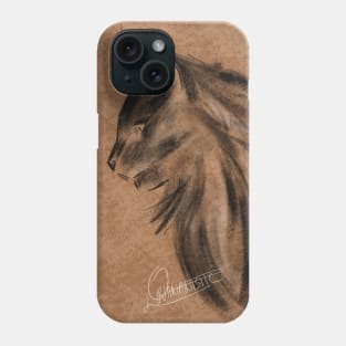 Charcoal Cat Portrait Phone Case