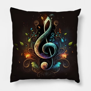 Beautiful treble clef for all you music lovers. Pillow