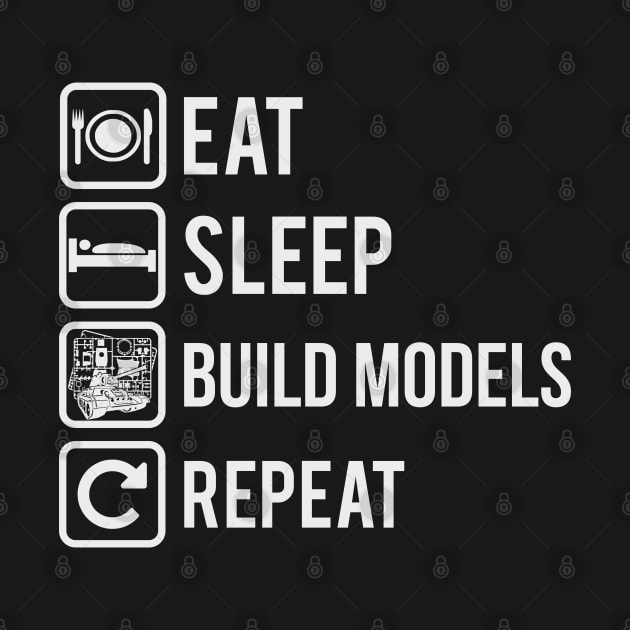 For the modeler Eat Sleep BuildModels Repeat on Dark by FAawRay