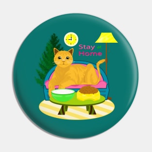 STAY AT HOME WITH CAT Pin