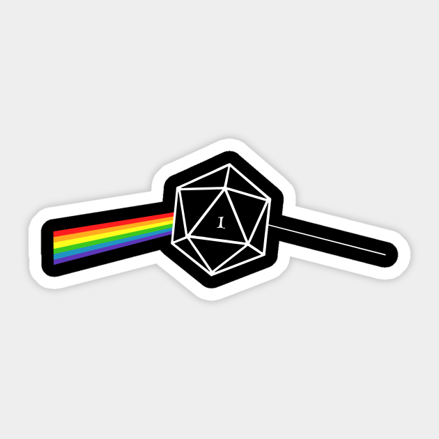 Dungeons And Dragons D20 Fail Pink Floyd - D And D - Sticker