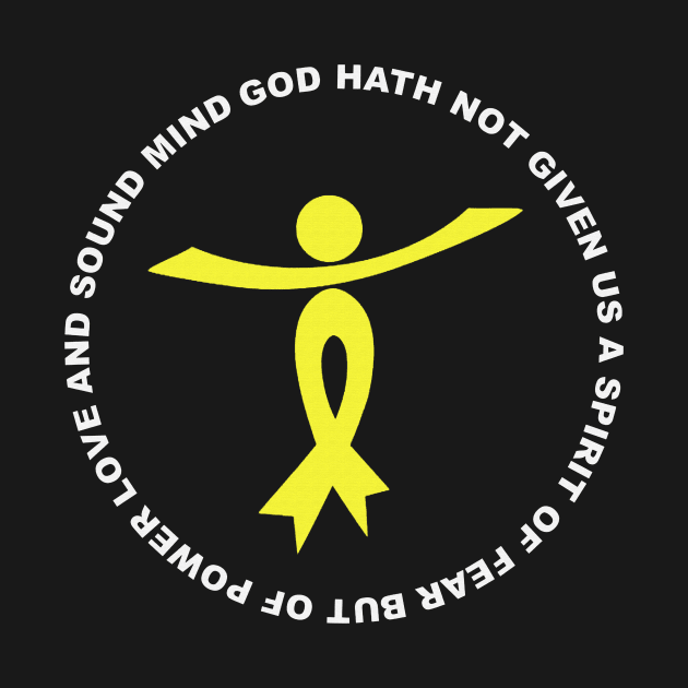 God Hath Not Given Spirit Of Fear Power Love Testicular Cancer Awareness Peach Ribbon Warrior by celsaclaudio506