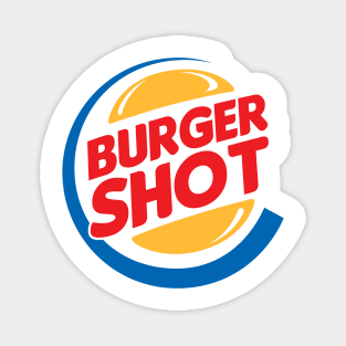 Burger Shot GTA Parody – Modern Fast Food Style Logo Magnet