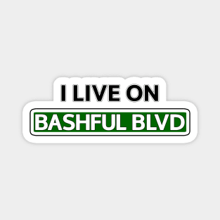 I live on Bashful Blvd Magnet