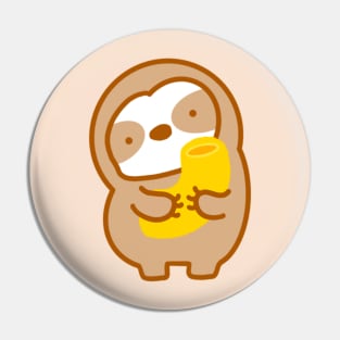 Cute Macaroni and Cheese Sloth Pin