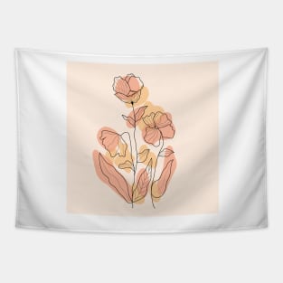 Botanical Floral illustration Tapestry