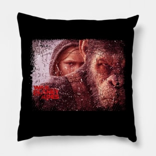 Simian Struggle Pay Tribute to the Intense Action and Cinematic Excellence of War for the Apes Pillow