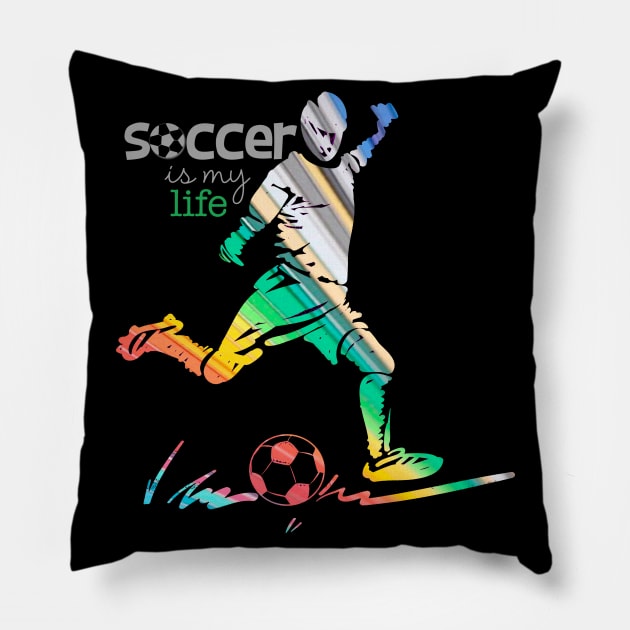 soccer Pillow by JpiBergeol