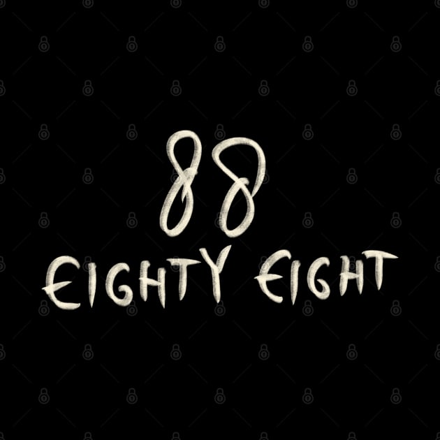 Hand Drawn Letter Number 88 Eighty Eight by Saestu Mbathi