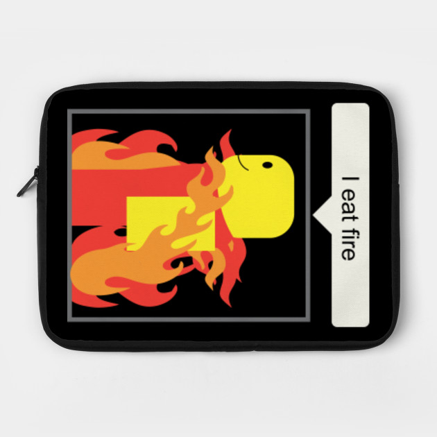 Roblox Gaming I Eat Fire Roblox Meme Laptop Case Teepublic - roblox gaming laptop roblox