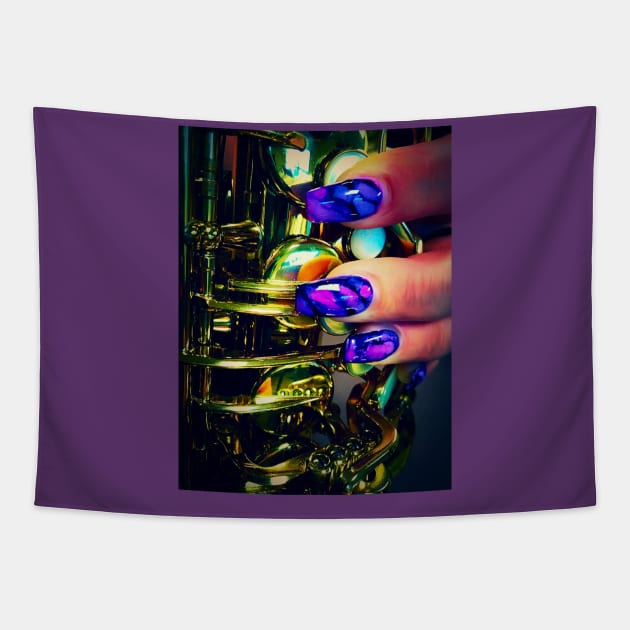 Jazz Hands Tapestry by Syntheous