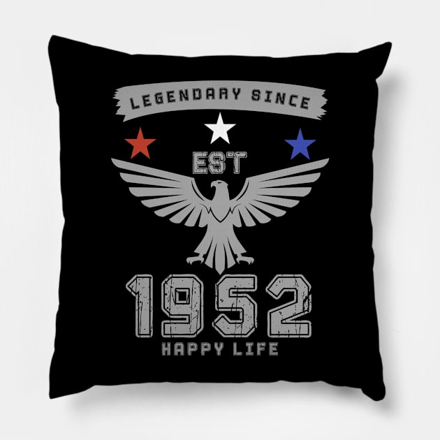 1952 Birthday. Born in 1952 Pillow by FAMILY-CORNER