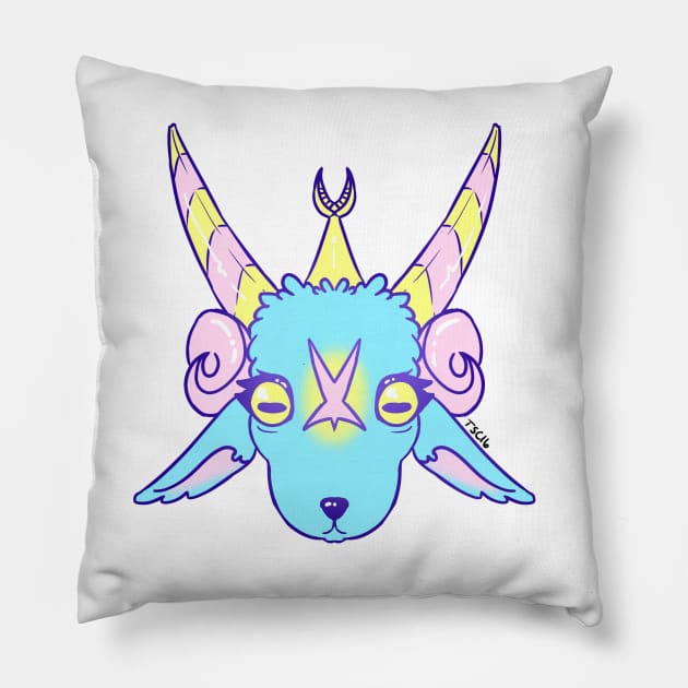 Pastel Baphomet Pillow by TheSpaceCase