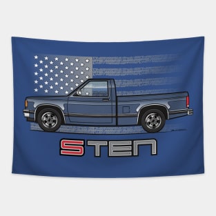 USA Blue Grey Tapestry