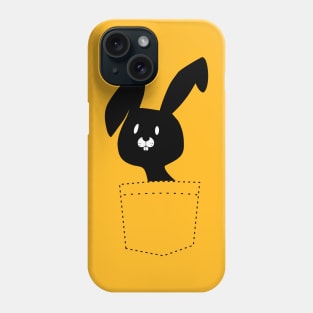 Cute Black Easter Bunny And Pocket Phone Case