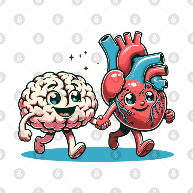 Brain and heart walking together by Art_Boys