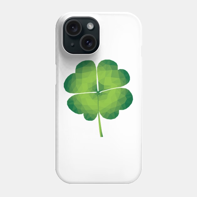 Four-Leaf Clover Low Poly Phone Case by MHich