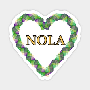 NOLA Heart Wreath - Mardi Gras Magnet