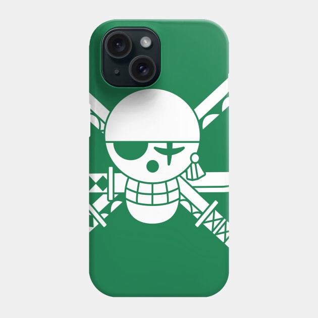 Zoro Jolly Roger 2 Phone Case by onepiecechibiproject