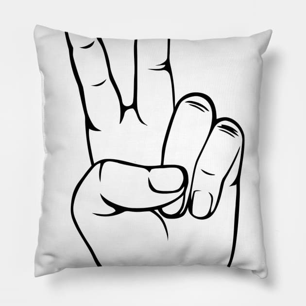 Peace Sign Pillow by Ramateeshop