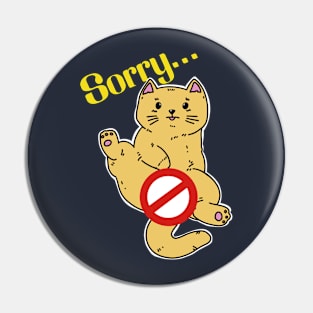 Cencored Cute Cat Pin