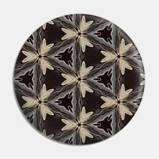 Black and White Three Leaf Flower - WelshDesignsTP002 Pin