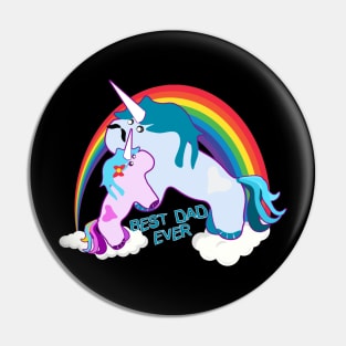 Best Dad Ever Unicorn with Rainbow Special Design for Unicorn lovers Gift Pin