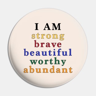 Daily I Am Affirmations Pin