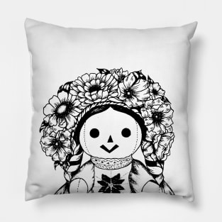 Floral Mexican Doll Pillow